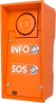 IP Safety Door Intercom Unit in high visibility orange - 2 buttons, 10W speaker