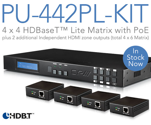 HDBaseT transmitters and receivers with 4K resolution support