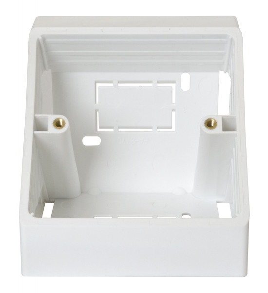 WHITE SINGLE PEDESTAL BOX WITH TRIANGULAR BACK BOX 