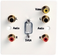 Single Gang AV Faceplate, including solderless VGA connector