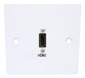 Single Gang HDMI Faceplate with rear flying lead HDMI coupler