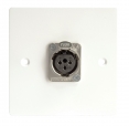 Single Gang solderless XLR Faceplate - 3 pin female