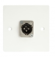 Single Gang solderless XLR Faceplate - 3 pin male