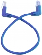 Category 6 90 deg down-up Cable, Blue 0.3 metre