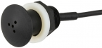 Discreet Panel-mount Omni Microphone, 3.5mm mono jack connector, Black