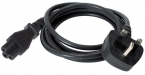 UK wall plug (5A fused) to Cloverleaf female Lead - 2.0m
