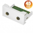 3.5mm Jack combiner, 2 in 1 out, Jack to Jack - 45mm Conec2 Module