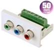 3 x Phono RCA Connector input to Component Video out (50mm)
