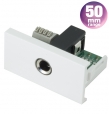 6.5mm Stereo Jack Socket (Mic / Line) - 50mm Conec2 Module