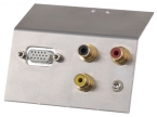 Angled Floorbox Module 1 x VGA 3 x Phono 1 x 3.5 jack