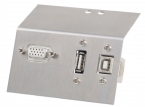 Angled Floorbox Module 1 x VGA 2 x USB AandB