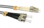 Fiber Optic Cable, LC-ST, 62.5/125 MMD fiber, 0.5m, Grey