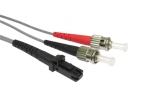 Fiber Optic Cable, MJ-ST, 62.5/125 MMD fiber, 0.5m, Grey