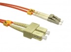 Fiber Optic Cable, LC-SC, 50/125 MMD fiber, 15m, Orange