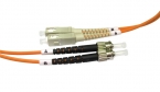 Fiber Optic Cable, ST-SC, 50/125 MMD fiber, 1m, Orange