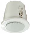 6, 3, 1.5W 100v ABS Splashproof Ceiling Speaker, white RAL9010 colour, IP55 rated