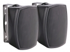 30W 100V/8ohm Indoor / Outdoor Cabinet Speakers, Black (PAIR)