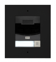9155301BF - IP Solo Door Compact Door Intercom Unit - Audio Only, Flush Mount, Black