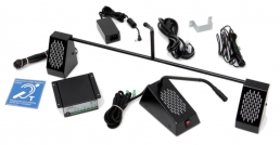 STS-K001L - Through-glass Speech Transfer System with Induction Loop with Slimline Bar - Black
