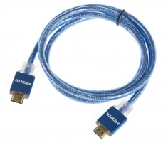 STA-L5010B-1M - HDMI 1.4 Illuminated Cable, 1 metre with Blue LED connectors