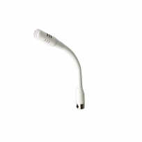 C310W-R - 100mm Rigid Shaft Gooseneck Microphone, Tini Q connector, White