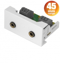 CLB45-2PHJ-T - Double 3.5mm Jack to spring terminals - 45mm Conec2 Module