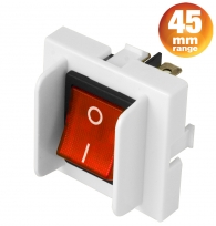 CLB45-BS01L - Illuminated Red Power Switch - 45mm Conec2 Module