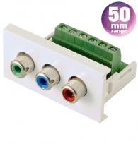 CLB50-3RCA-CP - 3 x Phono RCA Connector input to Component Video out (50mm)