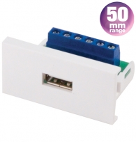 CLB50-USB - USB A 2.0 to Screw Terminal - 50mm Conec2 Module