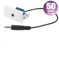 CLB50-PHJ-F/M-20CM - 3.5mm Stereo Jack Female to Male - 50mm Conec2 Module