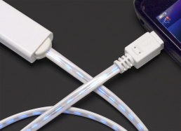 CLBAM-MCBM-B - Illuminated Micro USB cable, 1m, Blue