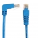 EVNSL21E-0001-90DS - Cat5E Angled Cable: 90° Down to 180° Straight - 0.3m Blue