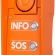 9152102W - IP Safety Door Intercom Unit in high visibility orange - 2 buttons, 10W speaker