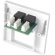 CLB255084K - Conec2 Multimedia Wallplate - 1xData and Voice Input + 45x45mm Aperture